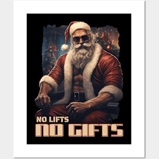 Strong, Sexy, And Fit Santa Claus - No Lifts, No Gifts Posters and Art